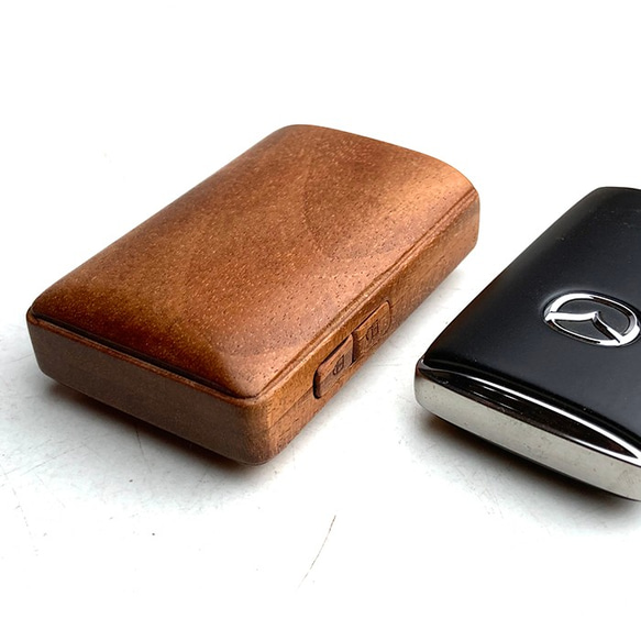 マツダ E&T 小物入れ 木製 四角形 MAZDA車スマートキーB専用木製ケース【受注製作：国内送料無料