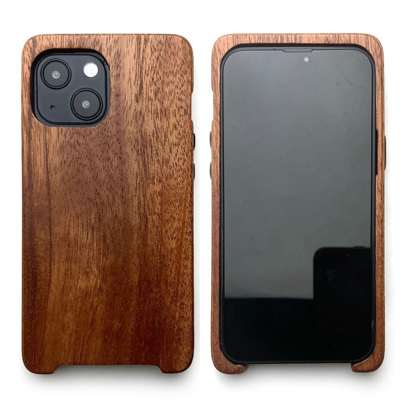 【受注製作：送料無料】　iPhone1３ mini  専用特注木製ケース 3枚目の画像