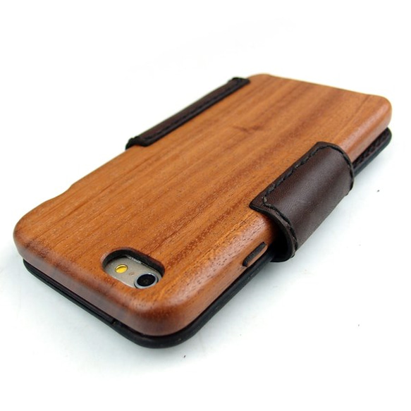 iPhone6 / 6s 專用木質皮革保護殼 第3張的照片