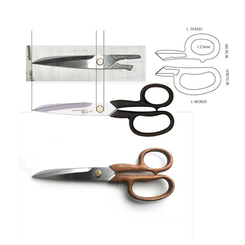 別注:木製グリップ ハサミ 02 その他ケース 木と革の LIFE 通販