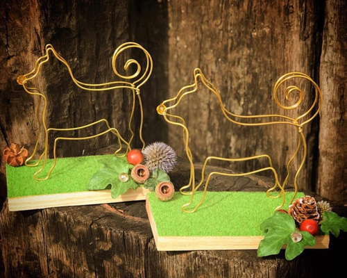 ワイヤークラフト アート 豆柴 柴犬 蝶 犬 壁掛け インテリア No1264