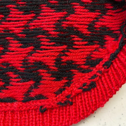 家庭編み機で編んだ子犬用セーター《赤》サイズオーダ可 7枚目の画像