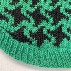 家庭編み機で編んだ子犬用セーター《グリーン》サイズオーダ可 6枚目の画像