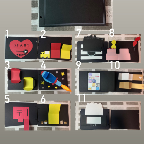 アルバム仕掛け完成品 メッセージカード yuu 通販 12715339｜Creema