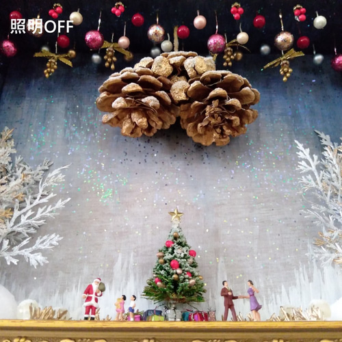 クリスマス☆イルミネーション卓上オブジェ☆ミニチュア・ジオラマ