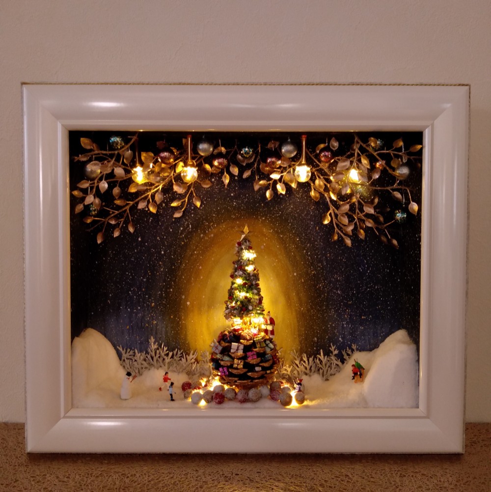 クリスマス☆イルミネーション卓上オブジェ☆ミニチュア