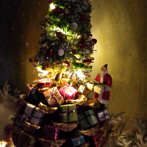 クリスマス☆イルミネーション卓上オブジェ☆ミニチュア・ジオラマ