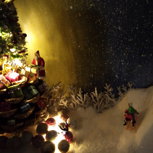クリスマス☆イルミネーション卓上オブジェ☆ミニチュア・ジオラマ