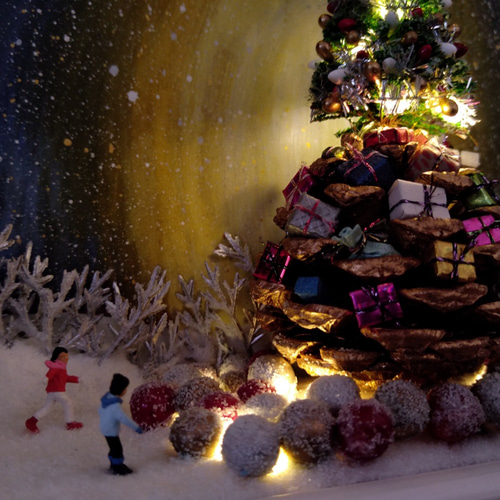 クリスマス☆イルミネーション卓上オブジェ☆ミニチュア・ジオラマ