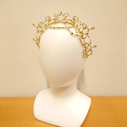 ☆芭蕾頭飾黃金×透明極光・森林女王☆ 第3張的照片