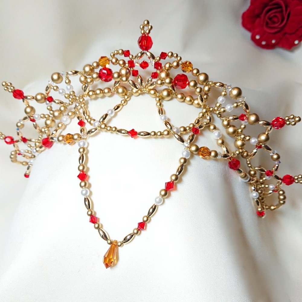 ☆バレエティアラ ゴールド×赤 海賊・バヤデール☆