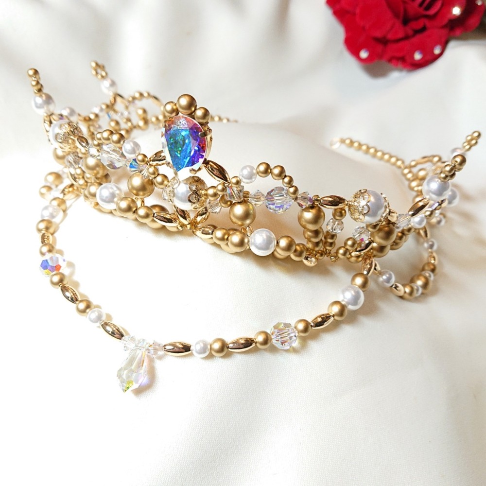 バレエティアラ ゴールド 6個セット バレエティアラ☆ゴールド ヘッドドレス（アクセサリー