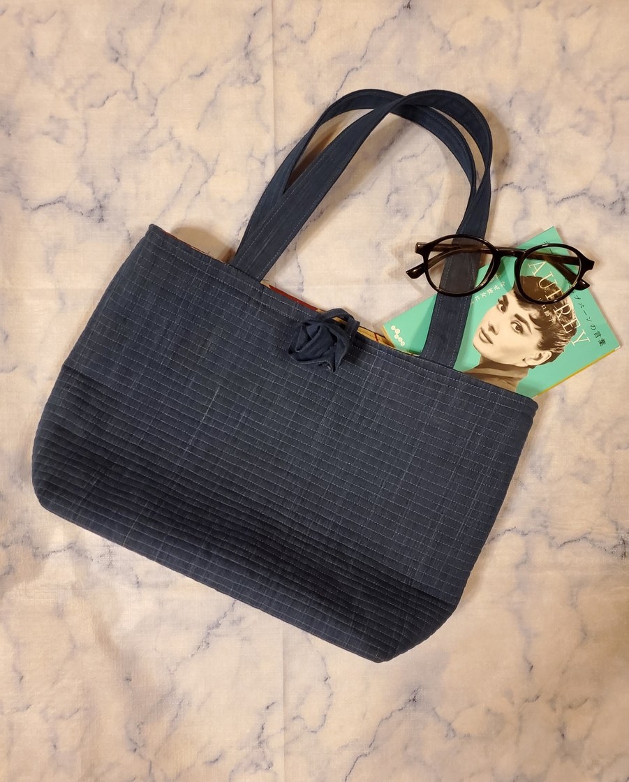 高級生地　松坂木綿　大人カジュアル　トートバック　鞄　キレイめ