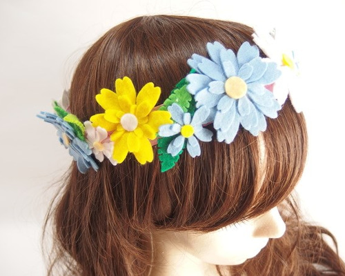 ジェーンマープル フェルトのカチューム お花 ヘッドドレス ハーフボンネ ジェーンマープル フェルトのカチューム お花 ヘッドドレス