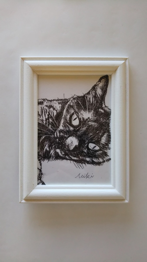 猫の絵（ペン画） 絵画 miki 通販 12663404｜Creema(クリーマ)