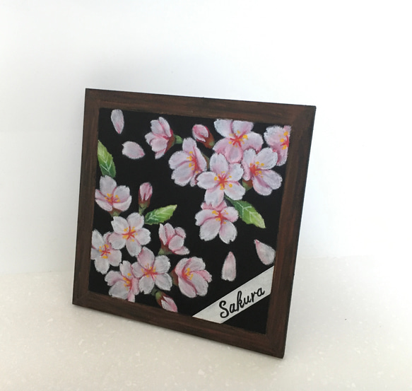 季節の花＊桜（受注制作）✨チョークアート・原画 3枚目の画像
