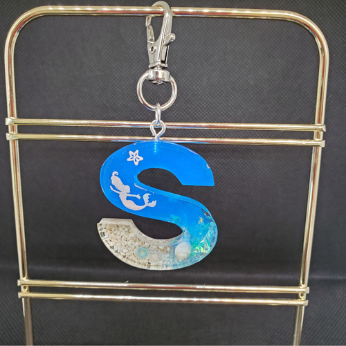 キーホルダー】イニシャル キーホルダー S 海 キーホルダー キーホルダー】イニシャル キーホルダー S 海 キーホルダー