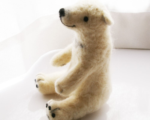 羊毛フェルト シロクマさん その2 羊毛フェルト kokoro 通販 3451681