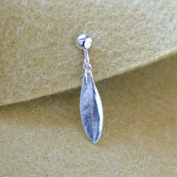 【ご予約品】小さなオリーブ葉のイヤリング・純銀・ハーブ ジュエリー・一点物ジュエリー 6枚目の画像