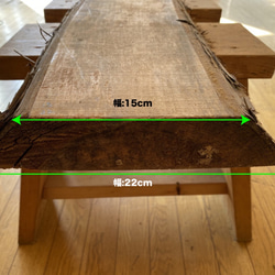 樹種ヒノキ　無垢板 天然1枚板 端材 古材 アウトレット 幅19〜22cm×長さ107cm×厚4.5cm 5枚目の画像