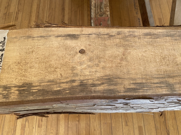樹種ヒノキ　無垢板 天然1枚板 端材 古材 アウトレット 幅19〜22cm×長さ107cm×厚4.5cm 8枚目の画像