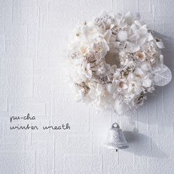 専用　スターチスのもこもこリース　ハーフリース(21㎝) スターチスのもこもこハーフリース【Creema限定】 ドライ