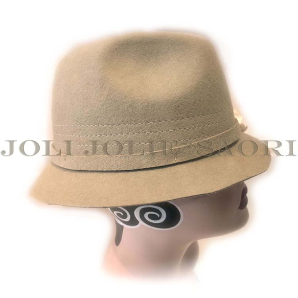 ハンドメイド1点物 jolijolie帽子53 4枚目の画像