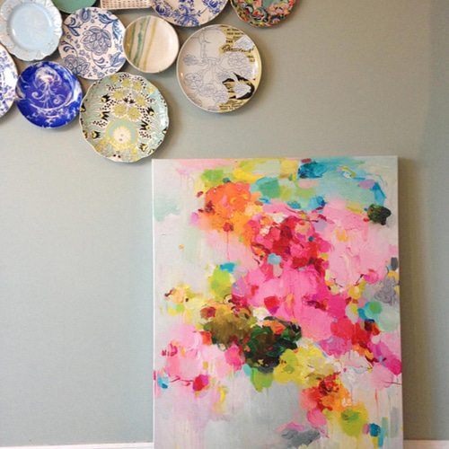 送料無料】ピンクの雲の花 抽象画 油絵 絵画 Whale Gallery 通販