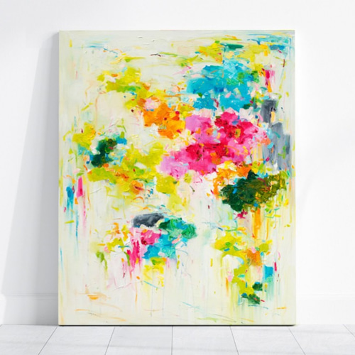 抽象的な油絵 花のようなデザイン 抽象的な油絵 花のようなデザイン 抽象的な野の花の