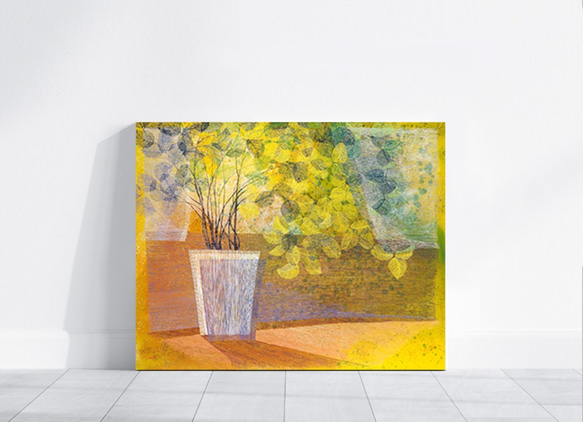 送料無料】強い黄金色の紅葉 抽象画 油絵 絵画 Whale Gallery