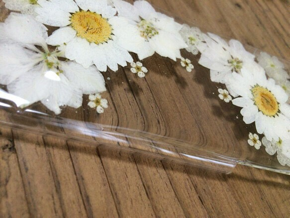 ⑥white love押し花iPhone6/6sケース 4枚目の画像