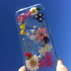 秋晴れ☀️ガーデン押し花iPhoneケース 5枚目の画像