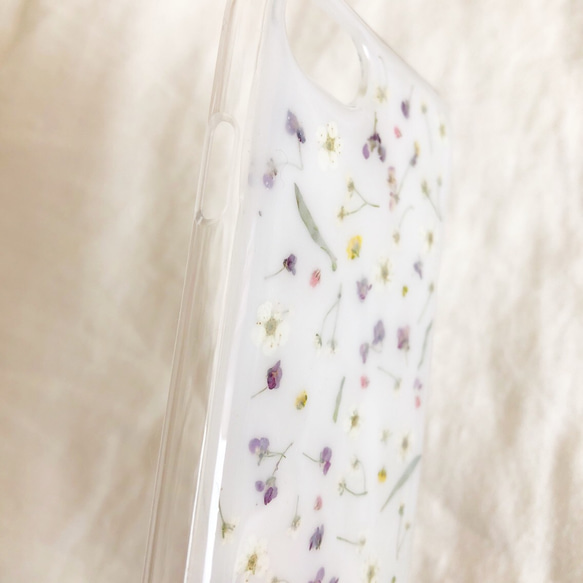 小花柄 押し花iPhoneケース 4枚目の画像