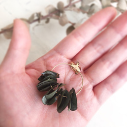 eucalyptus  hoop  earring or  pierce 5枚目の画像