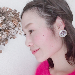 mimosa  circle  earring  or  pierce 5枚目の画像