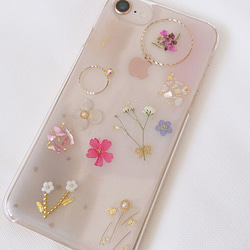 塗りかけ♡designの押し花iPhoneケース 2枚目の画像