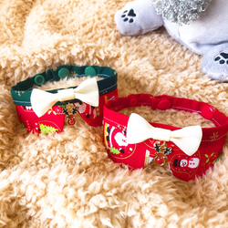 クリスマス❄︎首輪　犬猫うさぎペット用　クリスマスプレゼント　 1枚目の画像