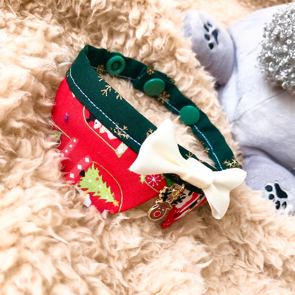 クリスマス❄︎首輪　犬猫うさぎペット用　クリスマスプレゼント　 7枚目の画像