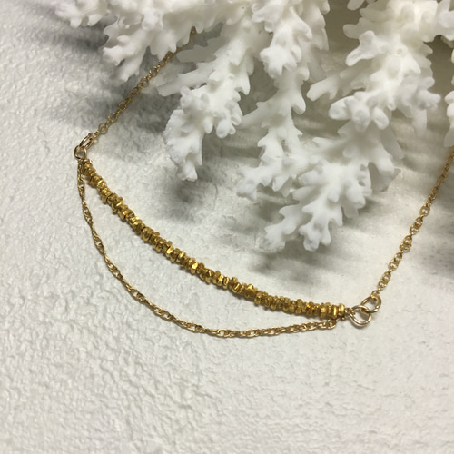 カレンシルバーのゴールドカラーネックレス④50cm カレンシルバーのゴールドネックレス ネックレス・ペンダント