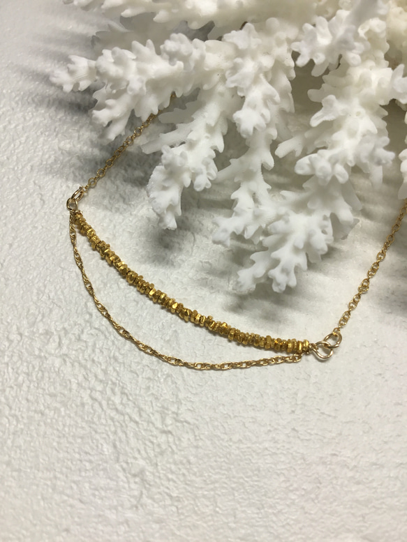 カレンシルバーのゴールドカラーネックレス④50cm カレンシルバーのゴールドネックレス ネックレス・ペンダント