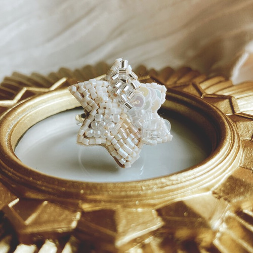 オートクチュール刺繍】星のカケラの指輪 #1（リング） 指輪・リング