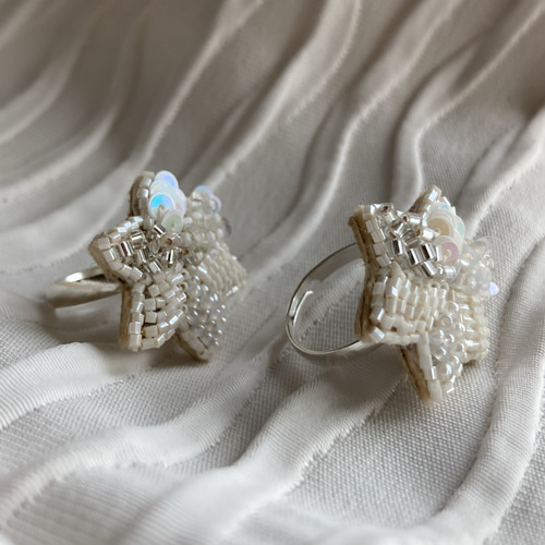 オートクチュール刺繍】星のカケラの指輪 #1（リング） 指輪・リング