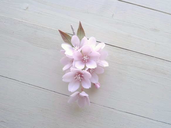 【受注作製】布の花　桜のコサージュ  2021 2枚目の画像