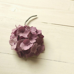 布の花　秋色紫陽花　グレイッシュなピンク 2枚目の画像