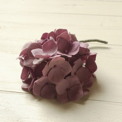 布の花　秋色紫陽花　グレイッシュなピンク 4枚目の画像