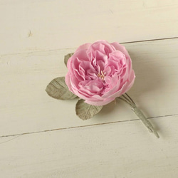 春の午後のばら　ピンク　リネンの花コサージュ 3枚目の画像