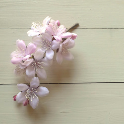 布の花　桜　ソメイヨシノのコサージュ 1枚目の画像