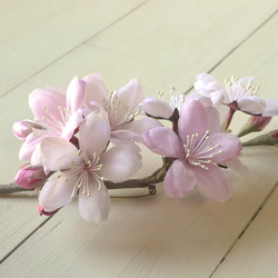 布の花　桜　ソメイヨシノのコサージュ 3枚目の画像