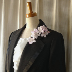 布の花　桜　ソメイヨシノのコサージュ 5枚目の画像