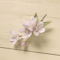 布の花　桜のひと枝コサージュ　2018 2枚目の画像